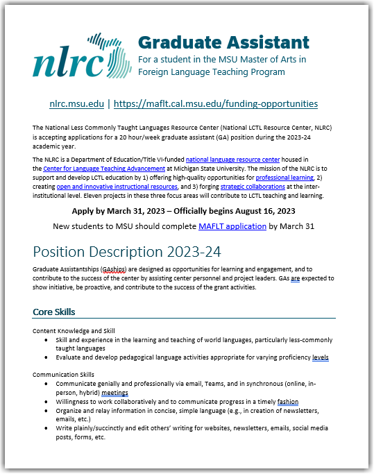 NLRC GAship Position image